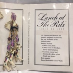 Lunch at the Ritz earrings